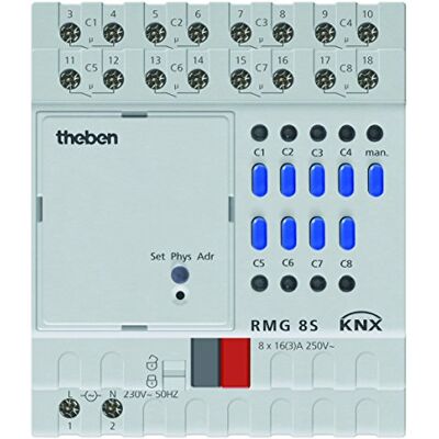 Theben 4930220 RMG 8 S KNX Actionneur de commutation - Publicité Theben 4930220 RMG 8 S KNX Actionneur de commutation - Publicité