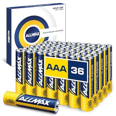 ALLMAX BATTERY Piles Alcalines Allmax AAA Micro (LR03) à Puissance maximale (36 pièces) – Durée de Vie Ultra Longue : 10 Ans, étanche, adaptée aux appareils – alimentée par la Technologie EnergyCircle (1,5 V). Publicité ALLMAX BATTERY Piles Alcalines Allmax AAA Micro (LR03) à Puissance maximale (36 pièces) – Durée de Vie Ultra Longue : 10 Ans, étanche, adaptée aux appareils – alimentée par la Technologie EnergyCircle (1,5 V). Publicité