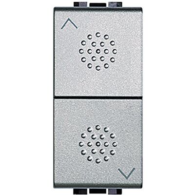 Bticino NT4037 Double-poussoir Interbloqué, Livinglight pour Volet Roulant, Tech, 1 Module - Publicité Bticino NT4037 Double-poussoir Interbloqué, Livinglight pour Volet Roulant, Tech, 1 Module - Publicité