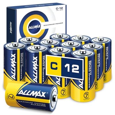 ALLMAX BATTERY Piles Alcalines Allmax C Baby (LR14) à Puissance maximale (12 pièces) – Durée de Vie Ultra Longue : 7 Ans, étanche, adaptée aux appareils – alimentée par la Technologie EnergyCircle (1,5 Volt). Publicité ALLMAX BATTERY Piles Alcalines Allmax C Baby (LR14) à Puissance maximale (12 pièces) – Durée de Vie Ultra Longue : 7 Ans, étanche, adaptée aux appareils – alimentée par la Technologie EnergyCircle (1,5 Volt). Publicité