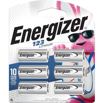 Energizer CR123A - 3V Lithium - 6-pack - Batterie - Publicité Energizer CR123A - 3V Lithium - 6-pack - Batterie - Publicité