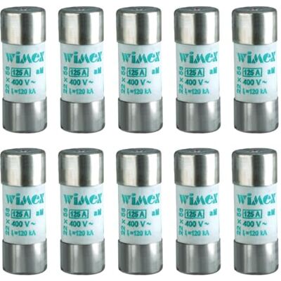 Electron Lot de 10 fusibles, cylindrique 22 x 58 mm, 500 V 80 A, industriel et civil, utilisation aM, protection courants d'appel, moteurs, transformateurs, en céramique, stéatite, puissance interruption 80KA - Publicité Electron Lot de 10 fusibles, cylindrique 22 x 58 mm, 500 V 80 A, industriel et civil, utilisation aM, protection courants d'appel, moteurs, transformateurs, en céramique, stéatite, puissance interruption 80KA - Publicité
