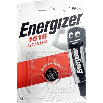 Energizer Blister de 1 pile lithium calculatrices/photo CR1616 - Publicité Energizer Blister de 1 pile lithium calculatrices/photo CR1616 - Publicité