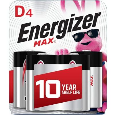 Energizer MAX D Lot de 4 piles alcalines - Publicité Energizer MAX D Lot de 4 piles alcalines - Publicité