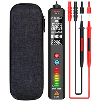 BSIDE Testeur de tension EBTN LCD sans contact Détecteur de tension alternative avec sensibilité réglable, lampe de poche LED, double plage 6 V ~ 1000 V/90 V ~ 1000 V - Publicité BSIDE Testeur de tension EBTN LCD sans contact Détecteur de tension alternative avec sensibilité réglable, lampe de poche LED, double plage 6 V ~ 1000 V/90 V ~ 1000 V - Publicité