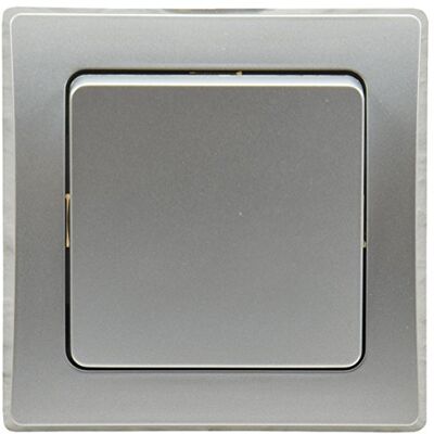 ChiliTec Delphi Interrupteur va-et-vient encastré 230 V avec cadre simple combinable avec cadre multiple Gris argenté - Publicité ChiliTec Delphi Interrupteur va-et-vient encastré 230 V avec cadre simple combinable avec cadre multiple Gris argenté - Publicité