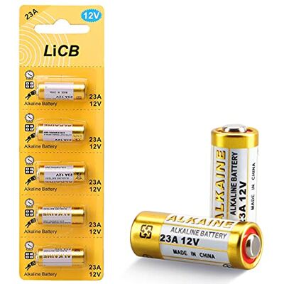 LiCB Lot de 5 piles alcalines A23 12 V 23 A - Publicité LiCB Lot de 5 piles alcalines A23 12 V 23 A - Publicité