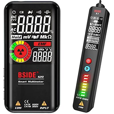BSIDE Kit multimètre et testeur de tension, détecteur de lumière électromagnétique LCD couleur rechargeable et affichage EBTN - Publicité BSIDE Kit multimètre et testeur de tension, détecteur de lumière électromagnétique LCD couleur rechargeable et affichage EBTN - Publicité