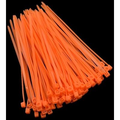 Sun Lot de 100 serre-câbles en nylon autobloquants de 2,5 x 100/150/200 mm de couleurs assorties (2,5 x 100 mm, orange) - Publicité Sun Lot de 100 serre-câbles en nylon autobloquants de 2,5 x 100/150/200 mm de couleurs assorties (2,5 x 100 mm, orange) - Publicité