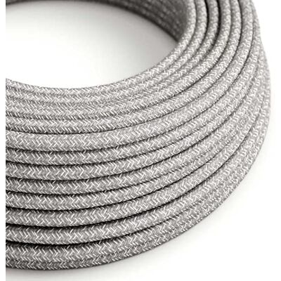 Creative Cables - RN02 2x0,75 - Lin naturel Gris - 5 Metros - Câble électrique - Publicité Creative Cables - RN02 2x0,75 - Lin naturel Gris - 5 Metros - Câble électrique - Publicité