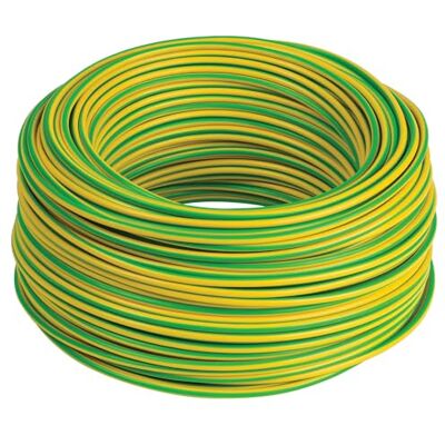 Electron cordon, câble électrique, 25 mètres, 4 mm² mm2, 1 x 4 mm, couleur jaune vert, câble terre en cuivre, unipolaire, conforme CPR, FS17, pour rénovation système électrique pour maisons et appartements - Publicité Electron cordon, câble électrique, 25 mètres, 4 mm² mm2, 1 x 4 mm, couleur jaune vert, câble terre en cuivre, unipolaire, conforme CPR, FS17, pour rénovation système électrique pour maisons et appartements - Publicité