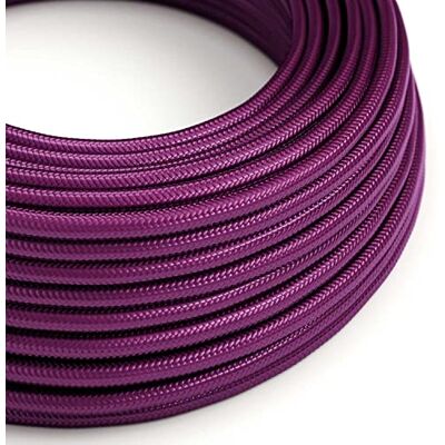 Creative Fil Électrique Rond Gaine De Tissu Effet Soie Tissu Uni UltraViolet RM35-1 Mètre, 3x0.75 - Publicité Creative Fil Électrique Rond Gaine De Tissu Effet Soie Tissu Uni UltraViolet RM35-1 Mètre, 3x0.75 - Publicité