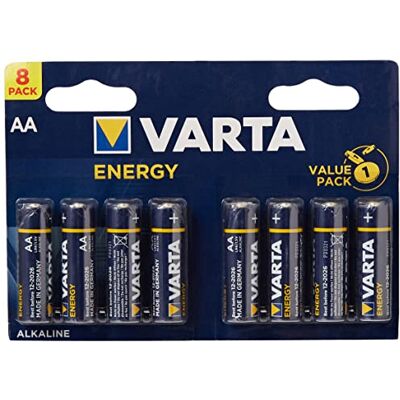 Piles alcalines AA Varta LR06 - Pack de 8 - Publicité Piles alcalines AA Varta LR06 - Pack de 8 - Publicité