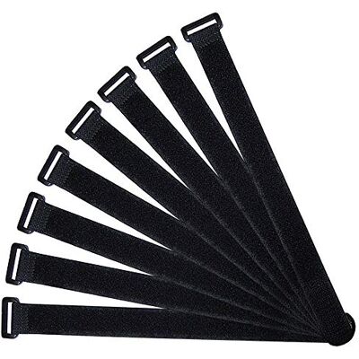 QitinDasen 20 Pièces 40 X 2 cm Nylon Serre-Câbles, Sangles de Câbles Réutilisables, Attaches de Câble Réglables à Crochet et Boucle (Noir) - Publicité QitinDasen 20 Pièces 40 X 2 cm Nylon Serre-Câbles, Sangles de Câbles Réutilisables, Attaches de Câble Réglables à Crochet et Boucle (Noir) - Publicité
