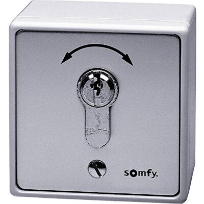 somfy 9000021 Interrupteur à clé pour entraînement de portail encastré, en saillie, argenté, blanc - Publicité somfy 9000021 Interrupteur à clé pour entraînement de portail encastré, en saillie, argenté, blanc - Publicité
