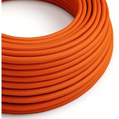 Creative Fil Électrique Rond Gaine De Tissu De Couleur Effet Soie Tissu Uni Orange RM15-5 Mètres, 2x0.75 - Publicité Creative Fil Électrique Rond Gaine De Tissu De Couleur Effet Soie Tissu Uni Orange RM15-5 Mètres, 2x0.75 - Publicité