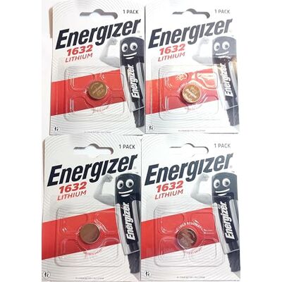 Energizer CR1632 Lot de 4 piles lithium 3 V pour clé de voiture Dl1632 - Publicité Energizer CR1632 Lot de 4 piles lithium 3 V pour clé de voiture Dl1632 - Publicité