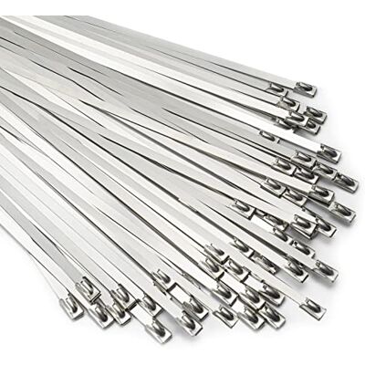 SunplusTrade Lot de 100 attaches autobloquantes en acier inoxydable 304 pour machines, véhicules, emballages d'échappement, fermes, tuyaux, toits, câbles et clôture extérieure 30 cm - Publicité SunplusTrade Lot de 100 attaches autobloquantes en acier inoxydable 304 pour machines, véhicules, emballages d'échappement, fermes, tuyaux, toits, câbles et clôture extérieure 30 cm - Publicité