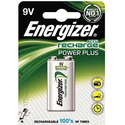 Energizer Lot de 3 Blisters de 1 Accu Pile rechargeable HR22 Power Plus 9V 175mah - Publicité Energizer Lot de 3 Blisters de 1 Accu Pile rechargeable HR22 Power Plus 9V 175mah - Publicité
