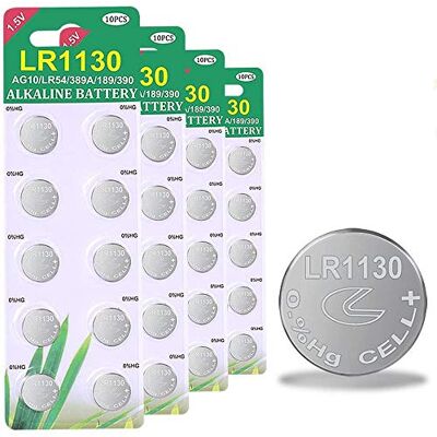 GutAlkaLi Lot de 40 piles bouton alcalines AG10 LR1130 1,5 V sans mercure - Publicité GutAlkaLi Lot de 40 piles bouton alcalines AG10 LR1130 1,5 V sans mercure - Publicité