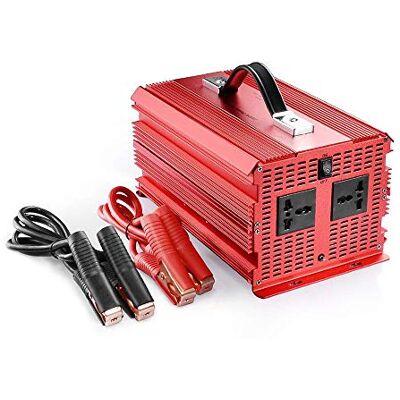 BESTEK 2000W Convertisseur 12V 220V 230V Camping Car, 2 AC Prises Européennes Sinus Modifié avec 2 Pinces - Publicité BESTEK 2000W Convertisseur 12V 220V 230V Camping Car, 2 AC Prises Européennes Sinus Modifié avec 2 Pinces - Publicité