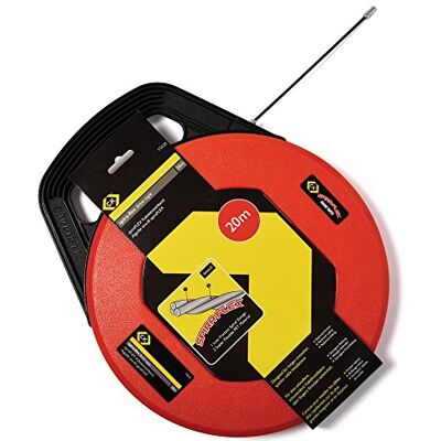 C.K Spira-Flex Super Flexible 20m Tire Fil Electrique Kit Rétractable, 4mm Ø Aiguille Tire Fils Electricien, Baguette Tire Cable Rod Electrique, Baguettes Passe Cable, Câble de Fil Tirant, CK T5520 - Publicité C.K Spira-Flex Super Flexible 20m Tire Fil Electrique Kit Rétractable, 4mm Ø Aiguille Tire Fils Electricien, Baguette Tire Cable Rod Electrique, Baguettes Passe Cable, Câble de Fil Tirant, CK T5520 - Publicité