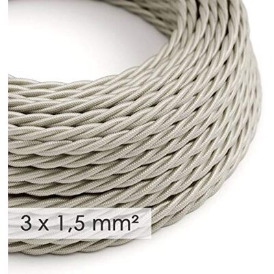 Creative Cables L'Original câble électrique à large section 3x1,50 mm² recouvert en tissu (20 m, Ivory Cream TM00) Tressé, effet soie Idéal pour les installations visibles Sécurité certifiée - Publicité Creative Cables L'Original câble électrique à large section 3x1,50 mm² recouvert en tissu (20 m, Ivory Cream TM00) Tressé, effet soie Idéal pour les installations visibles Sécurité certifiée - Publicité