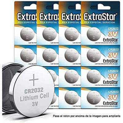 EXTRASTAR Varta Lot de 20 piles bouton au lithium 3 V Power on Demand CR2032 - Publicité EXTRASTAR Varta Lot de 20 piles bouton au lithium 3 V Power on Demand CR2032 - Publicité