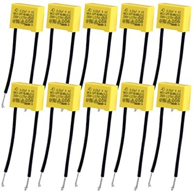 Mitening 10 Pièces Condensateur Anti-Parasites LED pour Feux Clignotants, Ampoules LED Non Eteintes, Condensateur Anti-Parasites 0,22 µF 275 V X2 Radial - Publicité Mitening 10 Pièces Condensateur Anti-Parasites LED pour Feux Clignotants, Ampoules LED Non Eteintes, Condensateur Anti-Parasites 0,22 µF 275 V X2 Radial - Publicité