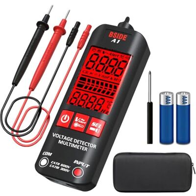 BSIDE Mini Multimètre numérique automatique Grand écran 3 résultats Stylo détecteur de tension sans contact Testeur de tension CC CA 6V-1000V/90V-1000V Ohm Mètre electricien NCV Fil sous tension - Publicité BSIDE Mini Multimètre numérique automatique Grand écran 3 résultats Stylo détecteur de tension sans contact Testeur de tension CC CA 6V-1000V/90V-1000V Ohm Mètre electricien NCV Fil sous tension - Publicité