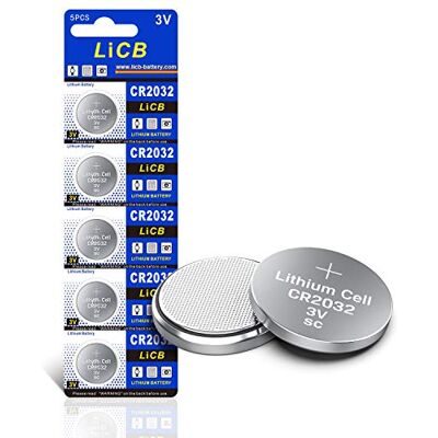 LiCB CR2032 Lot de 5 piles au lithium 3 V (CR 2032 / DL2032 / ECR2032/) pour cartes mères informatiques, télécommandes, lampes LED, glucomètres, jouets, clé de voiture, etc. Publicité LiCB CR2032 Lot de 5 piles au lithium 3 V (CR 2032 / DL2032 / ECR2032/) pour cartes mères informatiques, télécommandes, lampes LED, glucomètres, jouets, clé de voiture, etc. Publicité