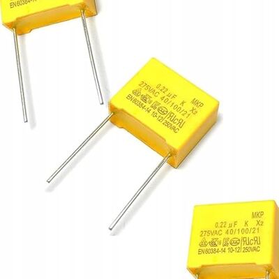 Rosfix Condensateur MKP X2 0,33µF 310V AC – Polypropylène Métallisé Pas 15 mm -40°C à +110°C Tolérance 10% Pour Alimentation et Filtrage Composant Électronique - Publicité Rosfix Condensateur MKP X2 0,33µF 310V AC – Polypropylène Métallisé Pas 15 mm -40°C à +110°C Tolérance 10% Pour Alimentation et Filtrage Composant Électronique - Publicité