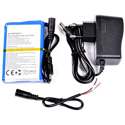 AFTERTECH Pack Batterie 12 V 4 200 mAh 4,2 Ah Rechargeable au Lithium 95 x 60 x 20 mm F2D3 - Publicité AFTERTECH Pack Batterie 12 V 4 200 mAh 4,2 Ah Rechargeable au Lithium 95 x 60 x 20 mm F2D3 - Publicité