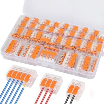 HIYAA Connecteurs Électriques, 75 Pièces Raccord Électrique Connecteur Électrique Rapide 28-12 AWG, PA/PC Ignifuge Connecteur de Fil Compact Conducteur 35pcs 2 entrées, 25pcs 3 entrées,15pcs 5 entrées - Publicité HIYAA Connecteurs Électriques, 75 Pièces Raccord Électrique Connecteur Électrique Rapide 28-12 AWG, PA/PC Ignifuge Connecteur de Fil Compact Conducteur 35pcs 2 entrées, 25pcs 3 entrées,15pcs 5 entrées - Publicité