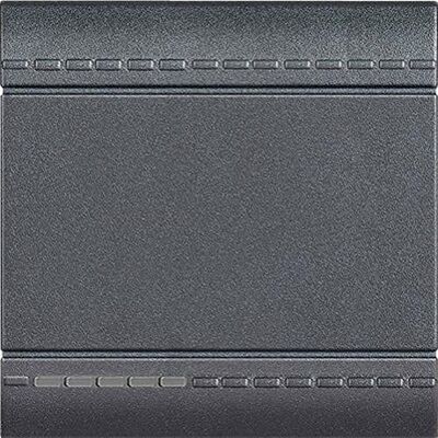 Bticino L4915M2N Manette Livinglight Neutre Type Poussoir, 2 Modules, Anthracite - Publicité Bticino L4915M2N Manette Livinglight Neutre Type Poussoir, 2 Modules, Anthracite - Publicité