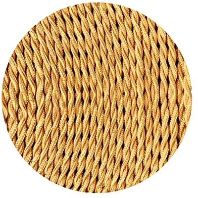 LEDSone 3 Core vintage tressé en soie Tissu de câble électrique lumière Flex Cordon Design italien, 0.75mm, doré, 1 - Publicité LEDSone 3 Core vintage tressé en soie Tissu de câble électrique lumière Flex Cordon Design italien, 0.75mm, doré, 1 - Publicité