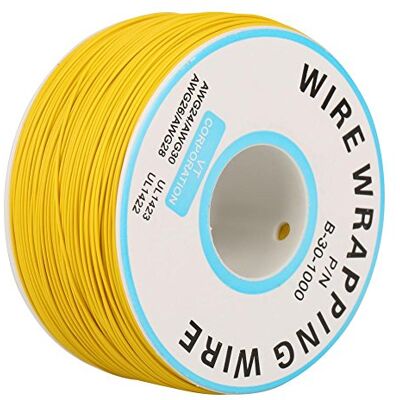 Fafeicy 30AWG Wrapping Wire Fil électrique en cuivre simple 200 mètres(Jaune) - Publicité Fafeicy 30AWG Wrapping Wire Fil électrique en cuivre simple 200 mètres(Jaune) - Publicité