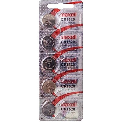 Maxell Lot de 5 Piles Bouton au Lithium CR1620 BR1620 CR 1620 3 V Produit Officiel - Publicité Maxell Lot de 5 Piles Bouton au Lithium CR1620 BR1620 CR 1620 3 V Produit Officiel - Publicité