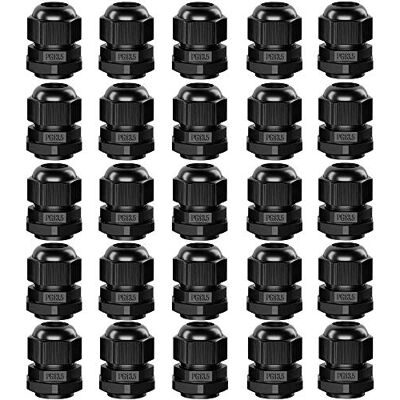 QitinDasen 25Pcs Premium Nylon PG13.5 Presse-Étoupes, 6~12mm Réglables IP68 Étanches Presse-Étoupe avec Joints d'Étanchéité, Étanches Presse-Étoupe Connecteur (Noir) - Publicité QitinDasen 25Pcs Premium Nylon PG13.5 Presse-Étoupes, 6~12mm Réglables IP68 Étanches Presse-Étoupe avec Joints d'Étanchéité, Étanches Presse-Étoupe Connecteur (Noir) - Publicité