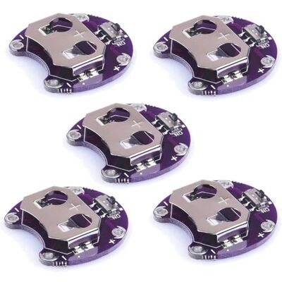 DUTTY Lilypad Lot de 5 supports de piles bouton CR2032 - Publicité DUTTY Lilypad Lot de 5 supports de piles bouton CR2032 - Publicité