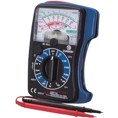 TIBELEC Multimètre analogique compact, 5 fonctions, 300V, cat III, garantie 3 ans - Publicité TIBELEC Multimètre analogique compact, 5 fonctions, 300V, cat III, garantie 3 ans - Publicité