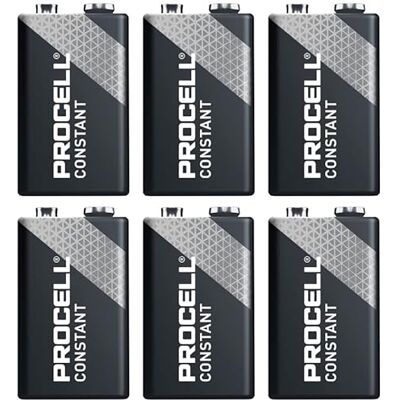 Duracell Lot de 6 piles alcalines DP-9V-6 Process 9 V pour effecteurs/instruments de musique - Publicité Duracell Lot de 6 piles alcalines DP-9V-6 Process 9 V pour effecteurs/instruments de musique - Publicité