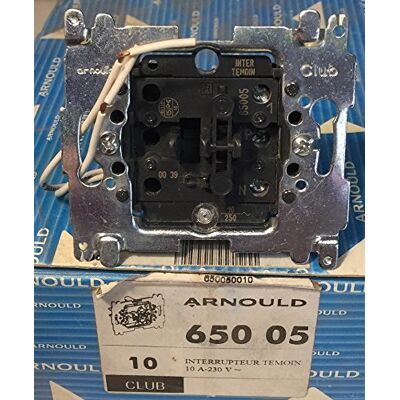 Arnould 65005 Mécanisme Interrrupteur Témoin 10A 230V Club - Publicité Arnould 65005 Mécanisme Interrrupteur Témoin 10A 230V Club - Publicité
