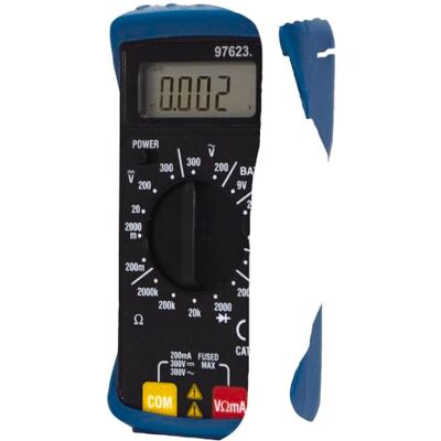 TIBELEC Multimètre digital de poche, 6 fonctions, 300V, cat III - Publicité TIBELEC Multimètre digital de poche, 6 fonctions, 300V, cat III - Publicité