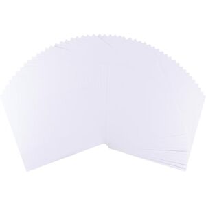 Creative Florence Lot de 50 cartes autocollantes Papier de bricolage carré 30,5 x 30,5 cm Blanc Papier imprimable Pour bricolage et projets de loisirs créatifs - Publicité