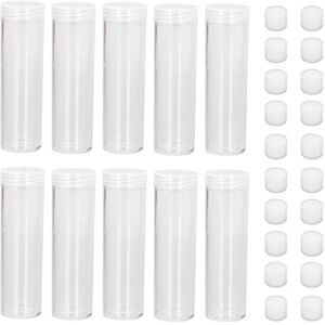 Buachois Lot de 10 Tubes Ronds pour PièCes de Monnaie avec éPonge de Coussin, Tubes de Stockage Ronds en Plastique Transparent pour PièCes de Monnaie d'anniversaire pour PièCes de 25 mm/0.98in - Publicité Buachois Lot de 10 Tubes Ronds pour PièCes de Monnaie avec éPonge de Coussin, Tubes de Stockage Ronds en Plastique Transparent pour PièCes de Monnaie d'anniversaire pour PièCes de 25 mm/0.98in - Publicité