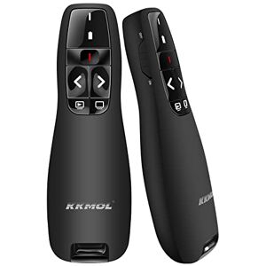 KKMOL Télécommande sans fil USB avec pointeur rouge pour présentation de PowerPoint utilisation scolaire ou professionnelle Noir 2,4 GHz - Publicité KKMOL Télécommande sans fil USB avec pointeur rouge pour présentation de PowerPoint utilisation scolaire ou professionnelle Noir 2,4 GHz - Publicité