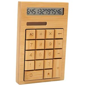 SHYEKYO Calculatrice en Bois, Calculatrice Portative Découpant Le Nombre 18 Clés 12 Chiffres pour l'école pour la Maison - Publicité