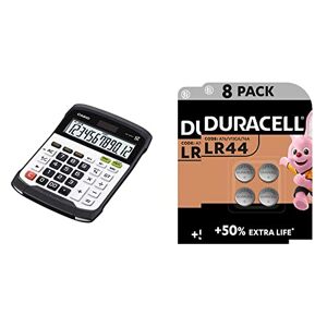 Casio WD-320MT Calculatrice de Bureau + Duracell LR44 Pile Bouton alcaline 1,5V, Lot de 8 (76A / A76 / V13GA), pour Jouets, calculatrices et appareils de Mesure [Amazon Exclusive] - Publicité