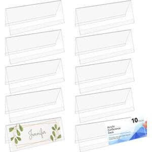 TCETCY 10PCS Cartes de Place pour Table 300x120mm, Porte-nom Table, Cartes de Nom en Acrylique Transparent Plaque d'Affichage en Acrylique Cartes de Nom de Mariage pour Mariage, Dîners, Réceptions - Publicité TCETCY 10PCS Cartes de Place pour Table 300x120mm, Porte-nom Table, Cartes de Nom en Acrylique Transparent Plaque d'Affichage en Acrylique Cartes de Nom de Mariage pour Mariage, Dîners, Réceptions - Publicité